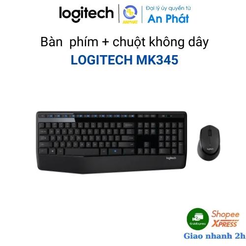 Bộ bàn phím và chuột không dây Logitech MK345 (Đen)