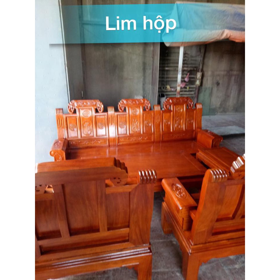 Bộ bàn ghế Âu Á Hộp Voi gỗ lim