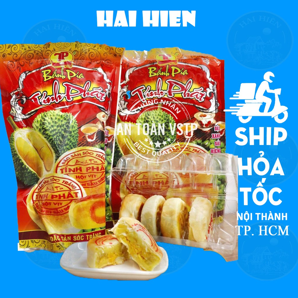 Bánh Pía Lớn Đặc Biệt Tính Phát Túi 500g (Túi 5 cái) - Đặc sản Sóc Trăng Loại đặc biệt siêu ngon an toàn vệ sinh