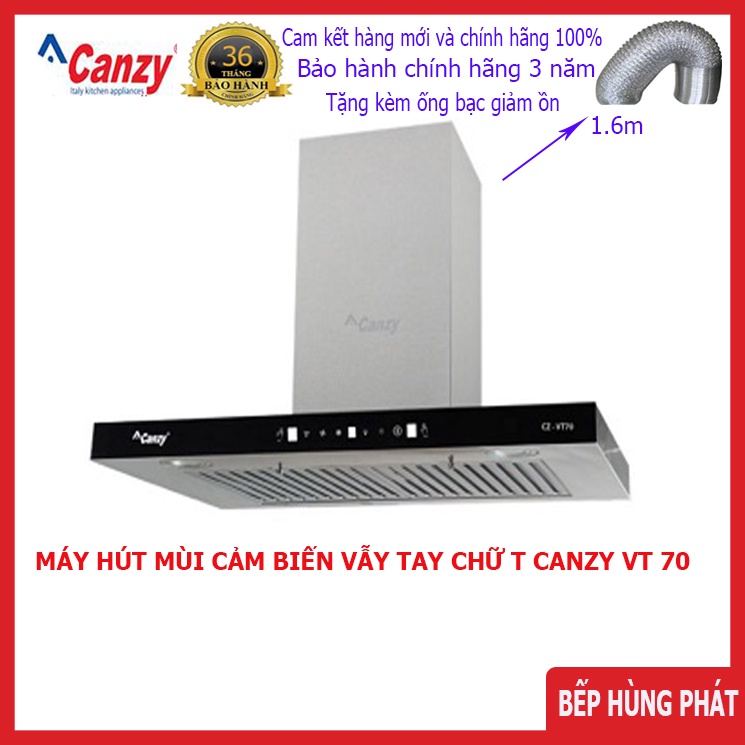 Máy hút mùi chữ T Canzy CZ 399SMART cảm biến vẫy tay
