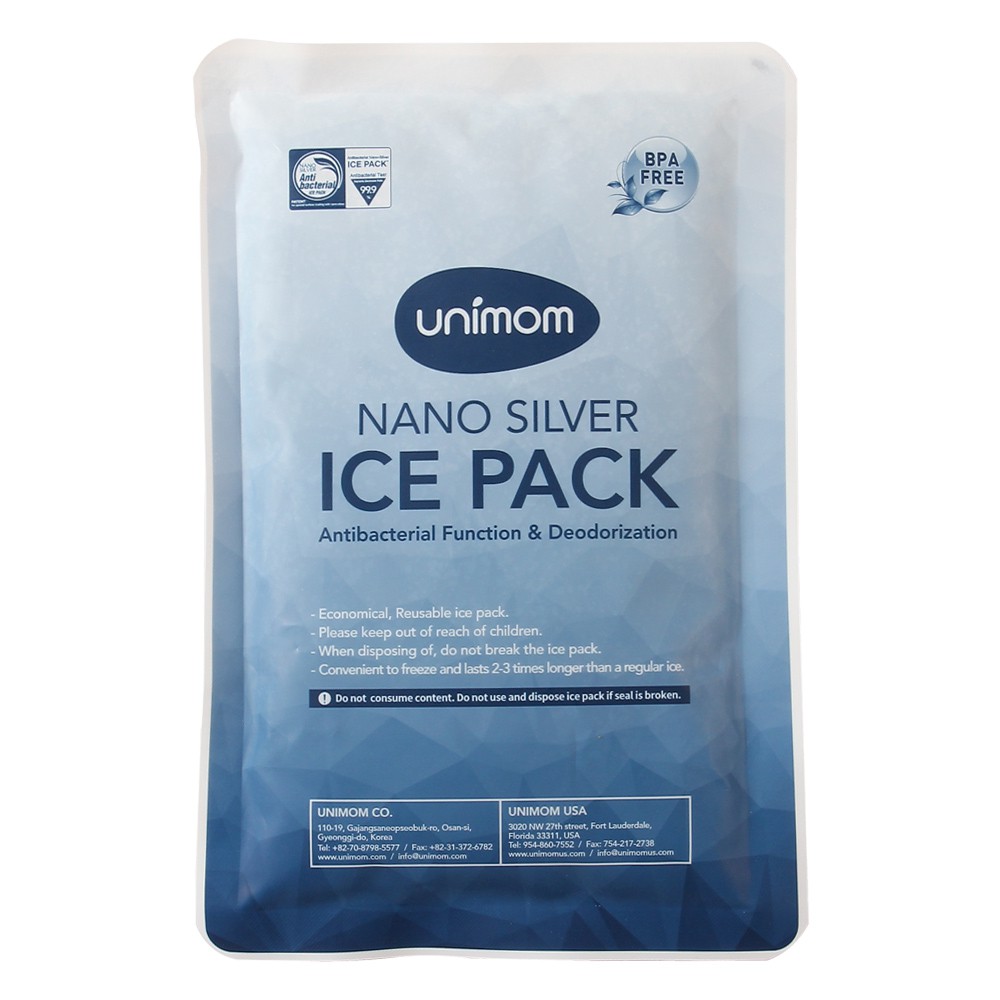 Combo 5 Túi đá gel khô giữ nhiệt lạnh trữ sữa mẹ, thực phẩm Unimom UM860136 UM871857 (Made in Korea)