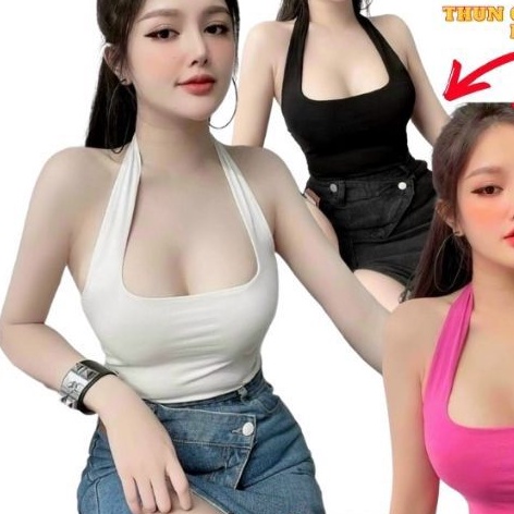 Áo yếm tròng cổ trơn siêu hot(B.c)