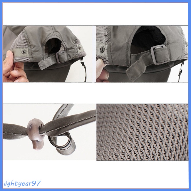 Mũ Câu Cá Chống Nắng Thoáng Khí Nhanh Khô Có Dây Đeo Điều Chỉnh Được Cho Nam Nữ