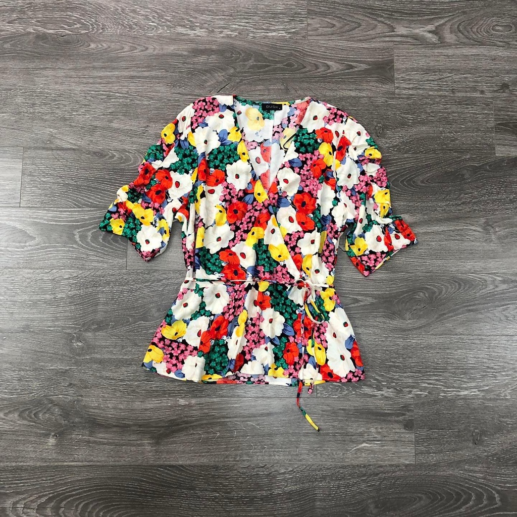 Áo floral hoa nhiều màu Kami