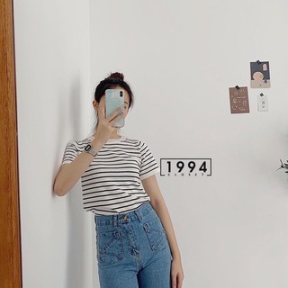 Áo len kẻ mỏng One tay cộc AP319 1994closet