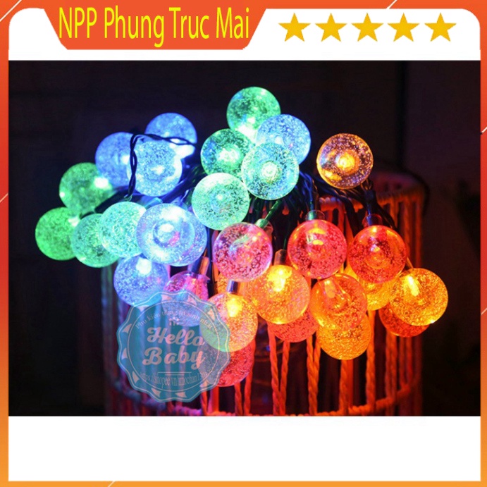Đèn led bi bọt nước đèn nhấp nháy trang trí giáng sinh, tết - Dây đèn led loại 9M ánh sáng vàng và đổi màu