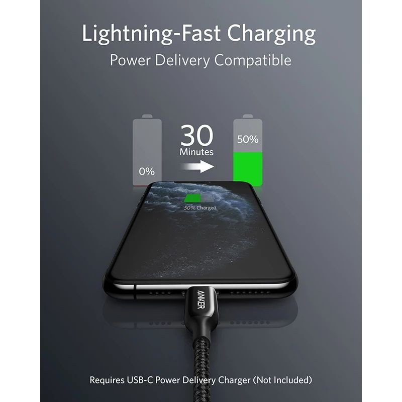 Cáp Type C to Lightning Anker PowerLine+ III - Dài 0.9m - A8842