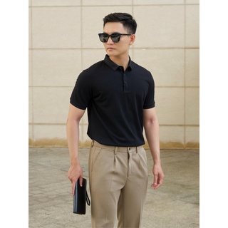 THINK Menswear - Áo Polo Basic Trơn #0202 - Đen
