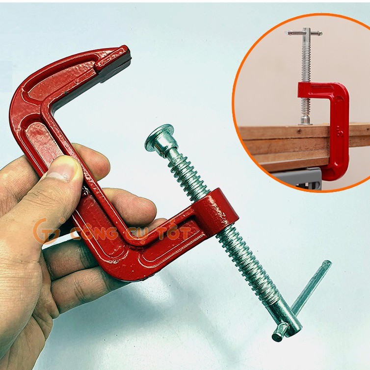 Vam gang chữ C màu đỏ 3 inch