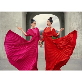 Maxi yếm lụa trễ vai