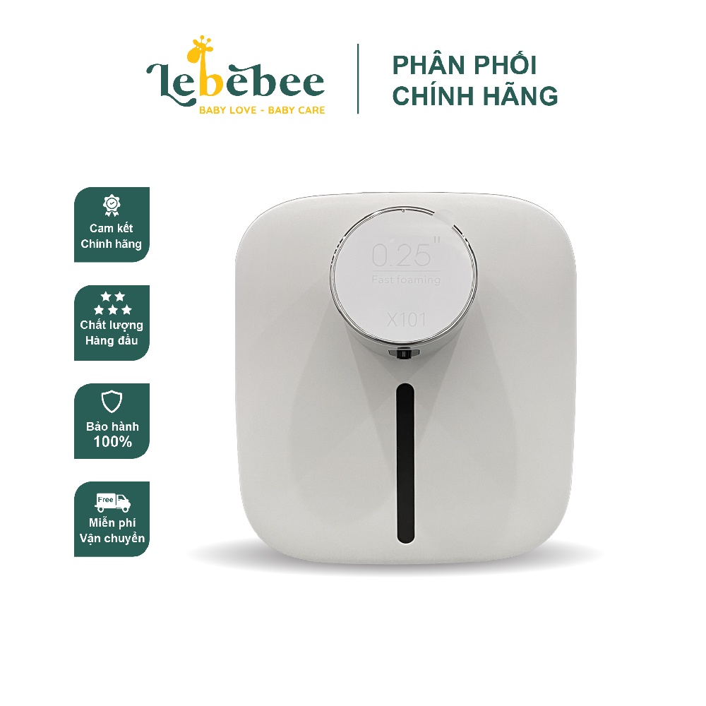 Máy rửa tay tạo bọt cảm ứng màu trắng cho bé - Lebebee