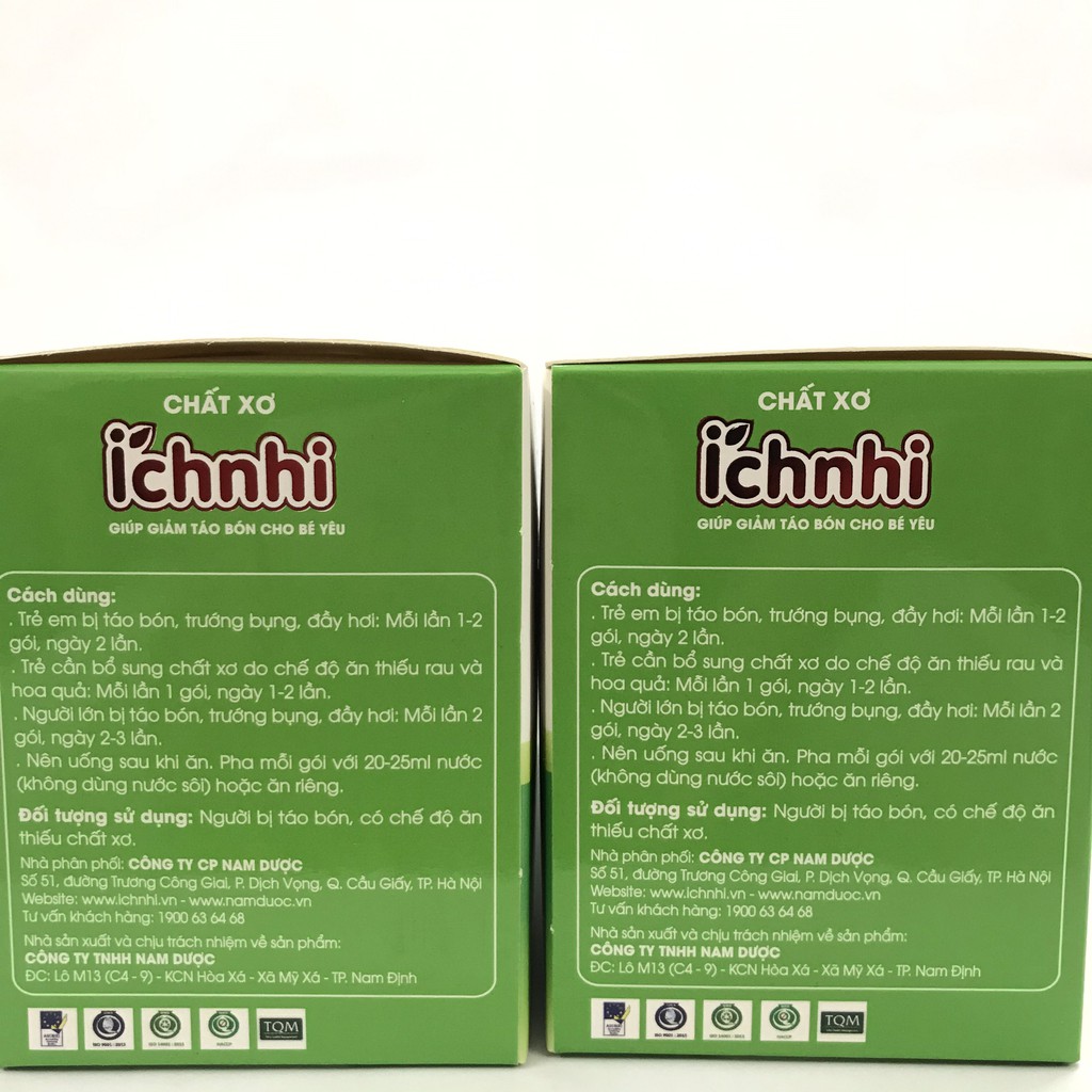 Chất xơ tự nhiên Ích Nhi Nam Dược (Hộp 20 gói) - Bé hết táo bón