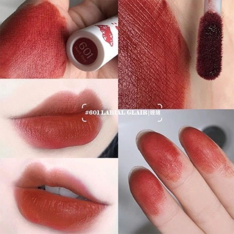 Son kem lì tông nhung chống thấm nước và mồ hôi không dính cốc thiết kế vỏ họa tiết gấu