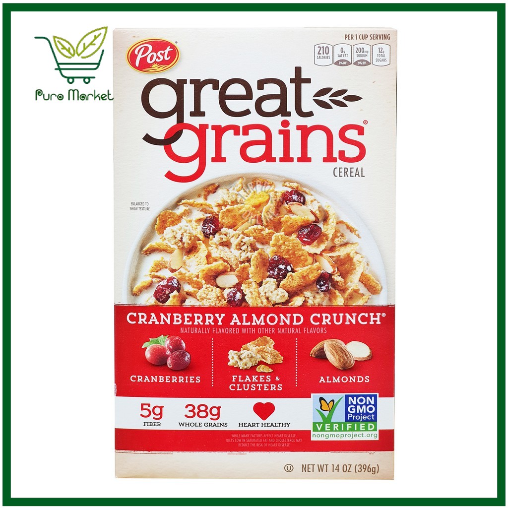 Ngũ Cốc Ăn Sáng Post Cranberry Almond Crunch 368g