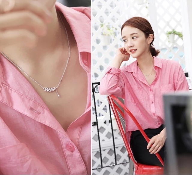 Dây chuyền bạc Ý 925 - Lá oliu đẹp PP1703