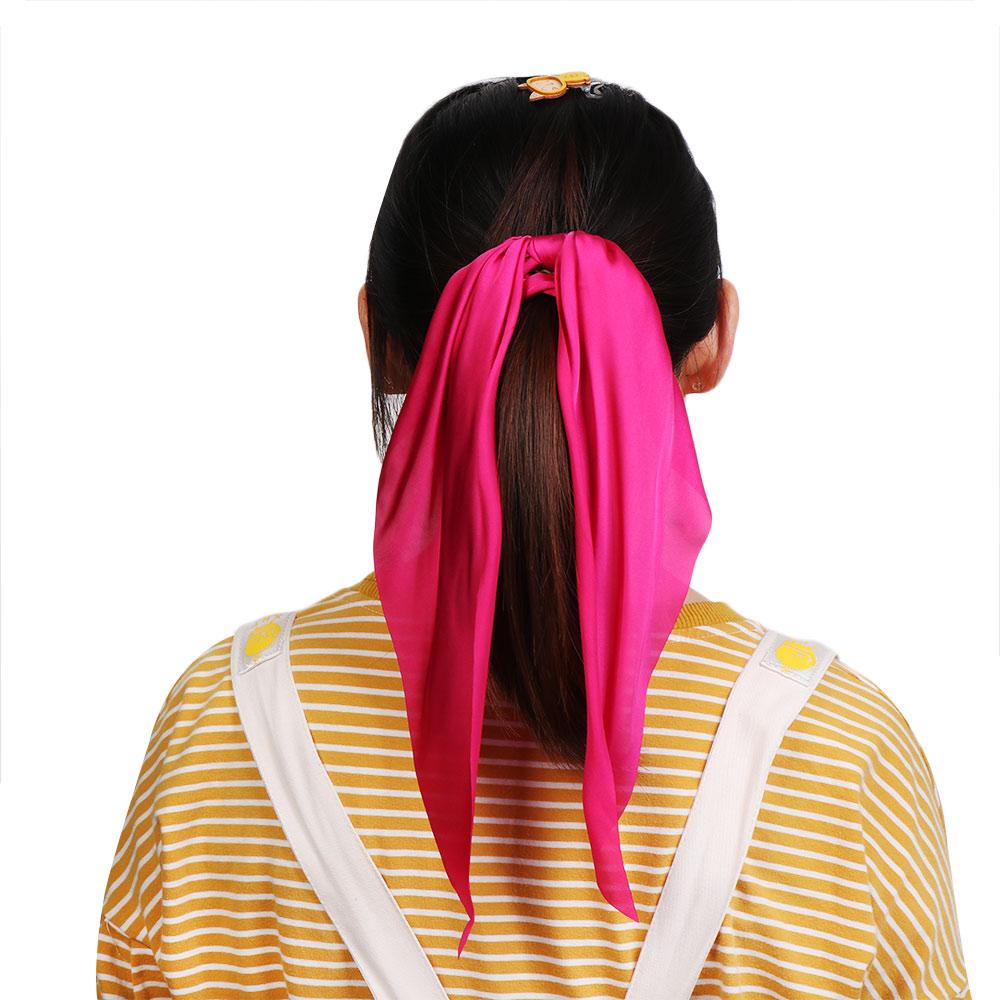 ROSE Dây Cột Tóc Ruy Băng Vải Satin Co Giãn In Hoa Phong Cách Boho