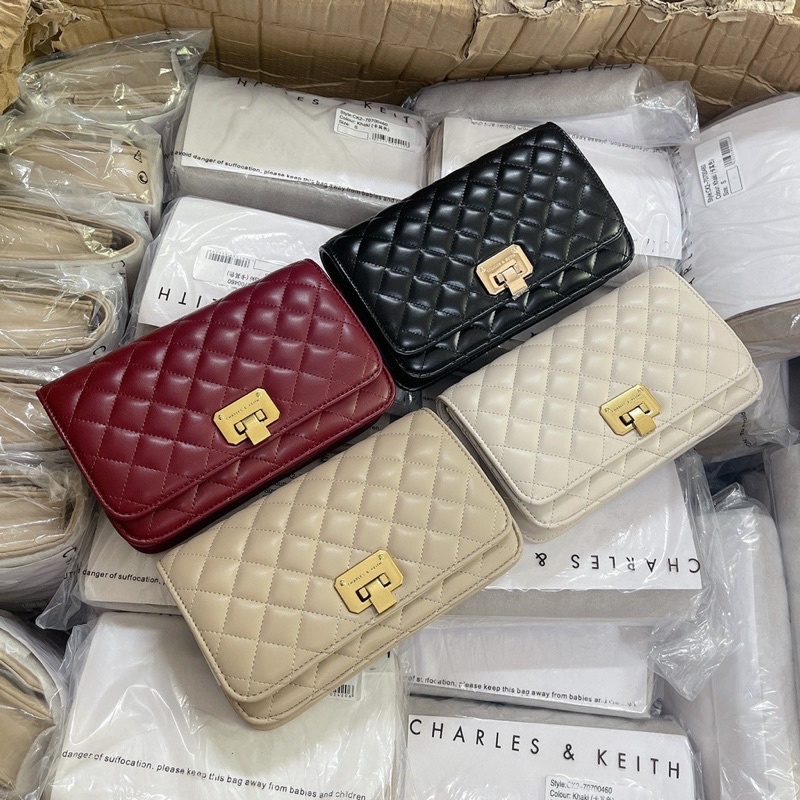 Túi Trần Trám C.K Xuất Dư, Túi Xách Nữ Đeo Chéo Khoá Gập