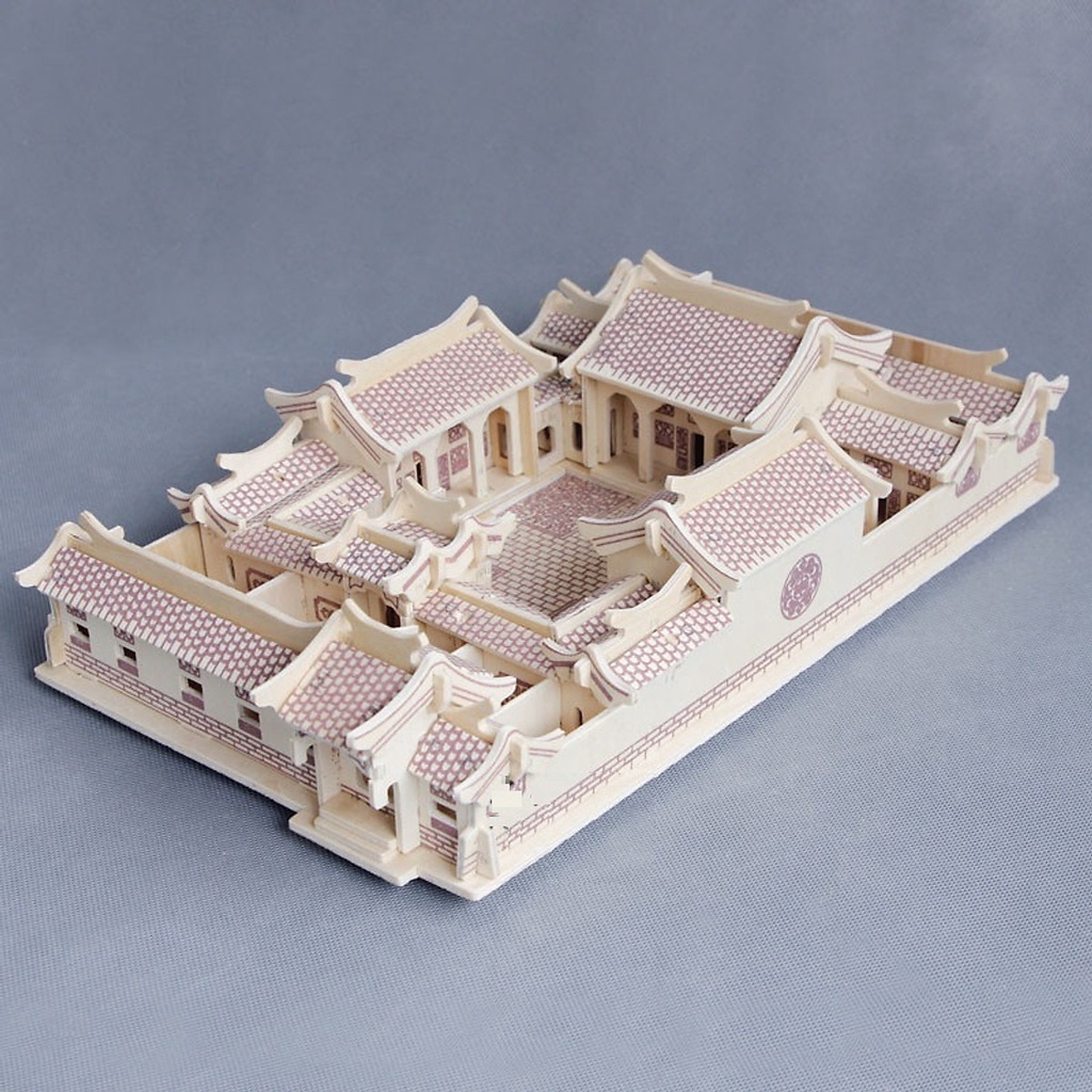 Mô hình gỗ lắp ghép trang trí 3D Tứ Hợp Viện Bắc Kinh