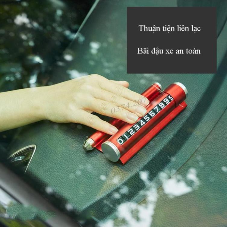 Bảng ghi số điện thoại đỗ xe ô tô bằng kim loại, size lớn 14x5,6cm thẻ hiển thị sdt gắn taplo xe hơi kèm sáp thơm