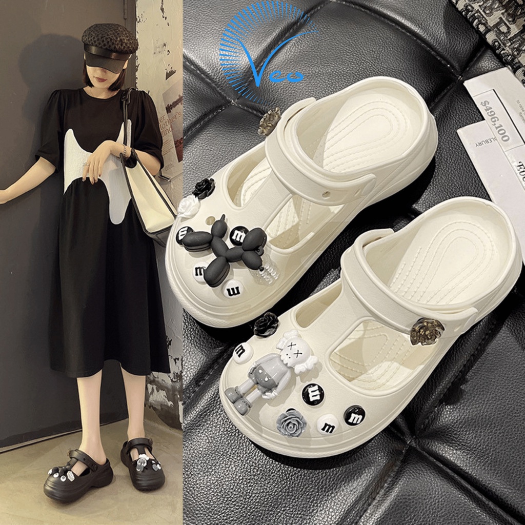 Dép Sandal nữ, Dép Cross Tăng Chiều Cao 5cm 🎁 Tặng Kèm 🎁 full bộ stiker