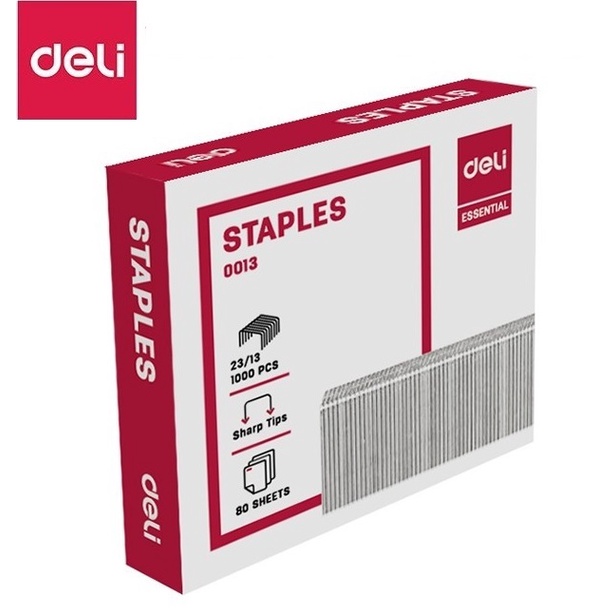 Kim bấm Deli 0010 / 0012 / 0013 / 0015 / 0017 - Ghim bấm số 10mm đến 24mm