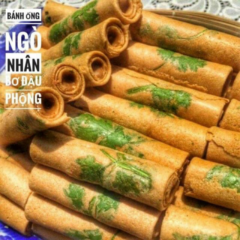 BÁNH ỐNG NGÒ NHÂN ĐẬU PHỘNG - Lùn Con Food