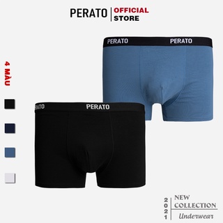 Combo 2 Quần Sịp Nam Boxer PERATO, Chất Liệu Mềm Mịn, Thấm Hút Tốt, Co Giãn, Vận Động Thoải Mái (X2-SIPP21098BOX).