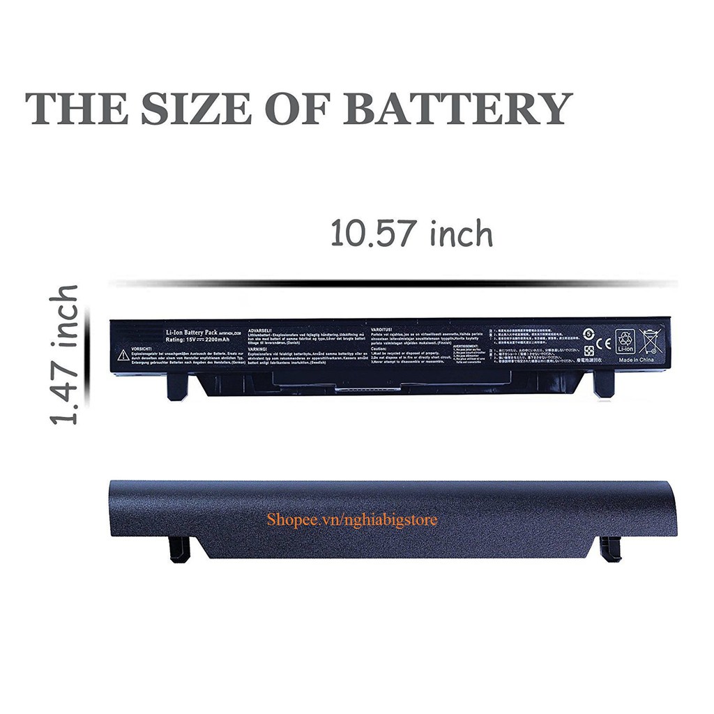 Pin Dùng Cho Laptop ASUS ZX50; ROG GL552, GL552V, GL552J; FX-PLUS FX-PRO 6300, 6700 Battery