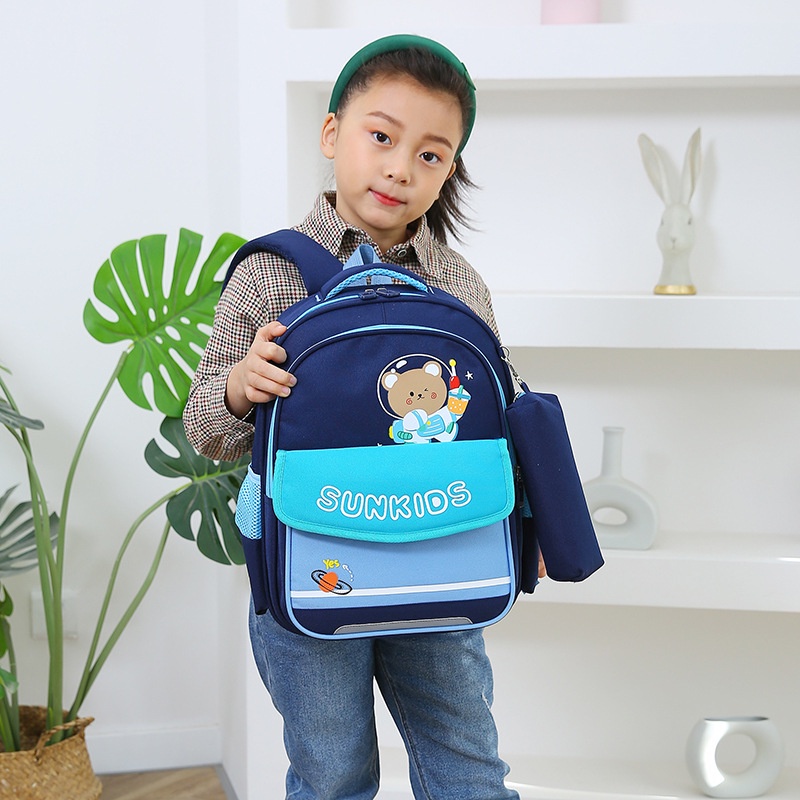 Balo nữ đi học SUNKIDS chống gù chống nước cho bé cấp 1 cấp 2 tiểu học tặng kèm hộp bút