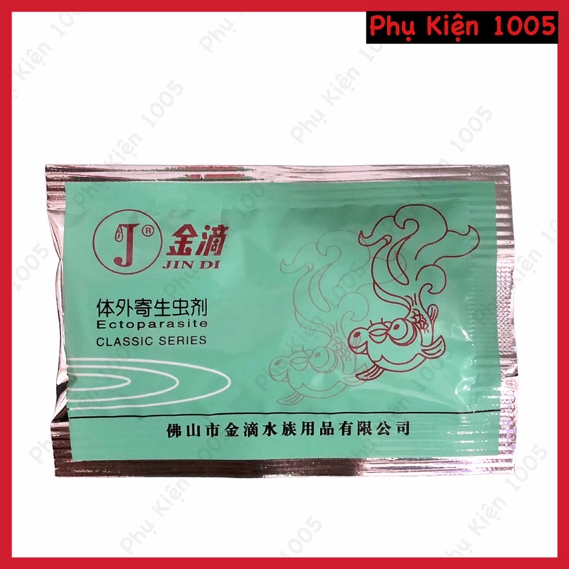 Jindi Gói Xanh 4gr - Ngăn Ngừa Kí Sinh Trùng, Rận Nước, Trùn Mỏ Neo