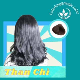 Thuốc nhuộm tóc màu THAN CHÌ lên từ nền đen không phải dùng Thuốc tẩy tóc - MAGIC COLOR