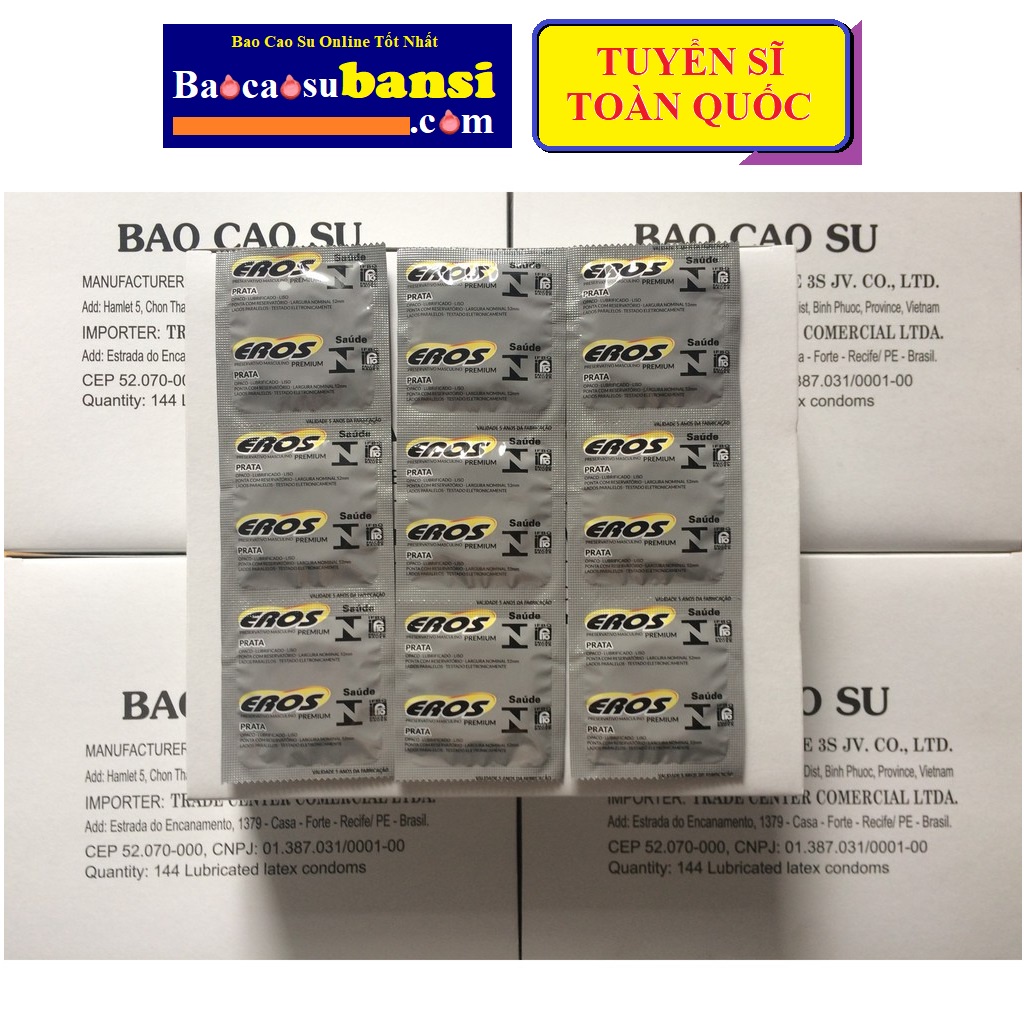 144 Cái BAO CAO SU EROS DÀNH CHO GIA ĐÌNH - NHÀ NGHỈ - KHÁCH SẠN GIÁ RẺ TỐT NHẤT LIÊN HỆ GIÁ SỈ