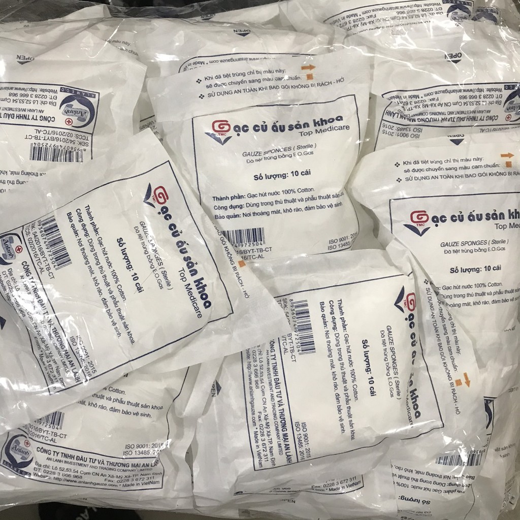 Gạc củ ấu sản khoa y tế (Bịch 50 gói)