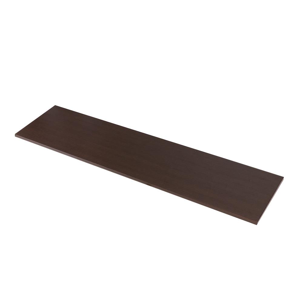 HomeBase STACKO Bộ Kệ gỗ trang trí treo tường kèm 2 giá đỡ màu nâu W30xD120xH1.6cm nâu đậm