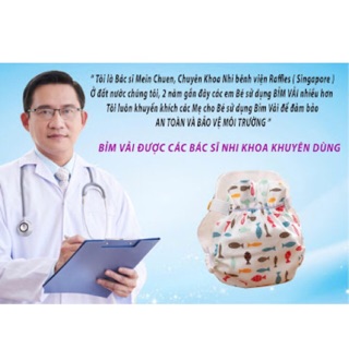 Bỉm Vải Tã Vải Trị Hăm Mommykids Ban ngày Set Bé Gái Freesize dùng cho bé từ 1 - 24 tháng tuổi