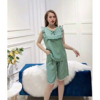 Đồ Bộ Mặc Nhà Lửng Vải Đũi Mặc Mát Có Size