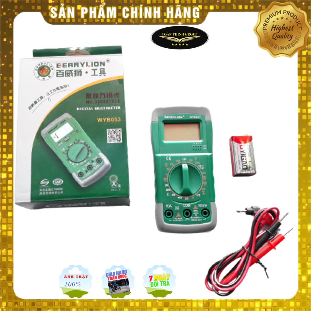 Đồng Hồ Vạn Năng Hiệu BERRYLION Chính Hãng - Đồng Hồ Ampe Kế Kỹ Thuật Số - Chất Lượng Tuyệt Đối