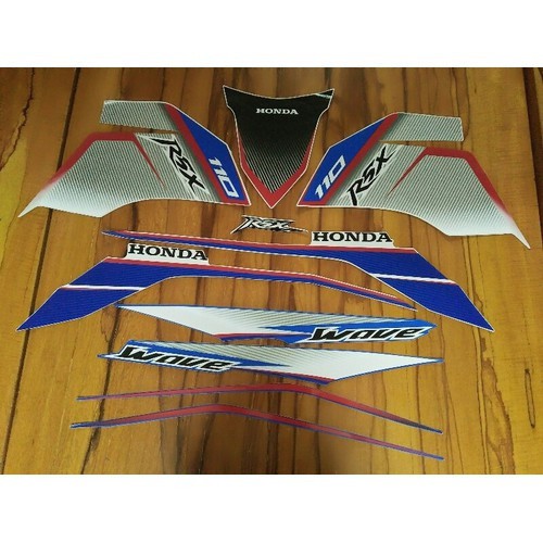 Bộ tem Wave Rsx 110 màu xanh