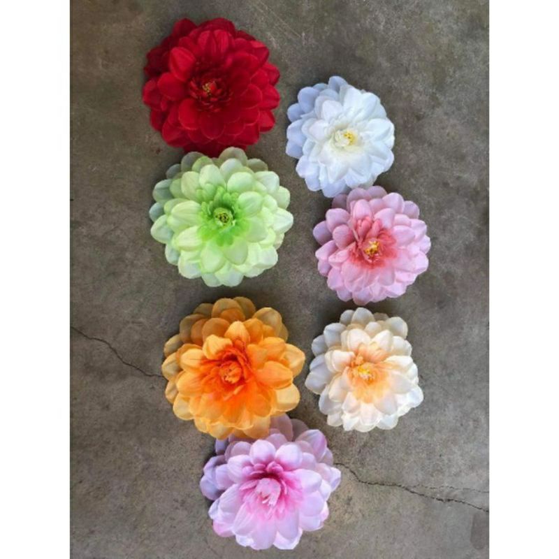 ĐẦU BÔNG HOA GIẢ ĐẦU BÔNG THƯỢC DƯỢC ,DÙNG CẮM BÌNH ,CẮM GIỎ