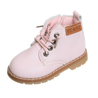 Giày boot cao cổ chất liệu da cho trẻ em