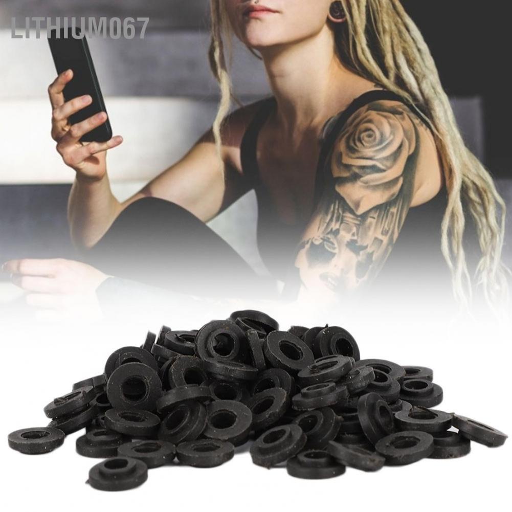 Set 100 vòng đệm bằng nhựa thay thế máy xăm cách nhiệt tiện dụng