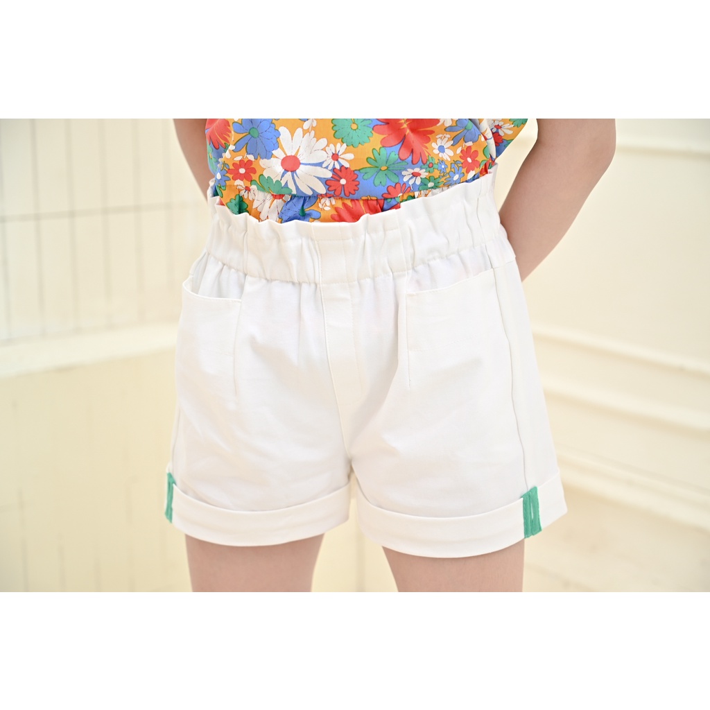 Quần đùi bé gái chất kaki thiết kế Jookyli dáng rộng cạp bo chun thoải mái, năng động 20G0970