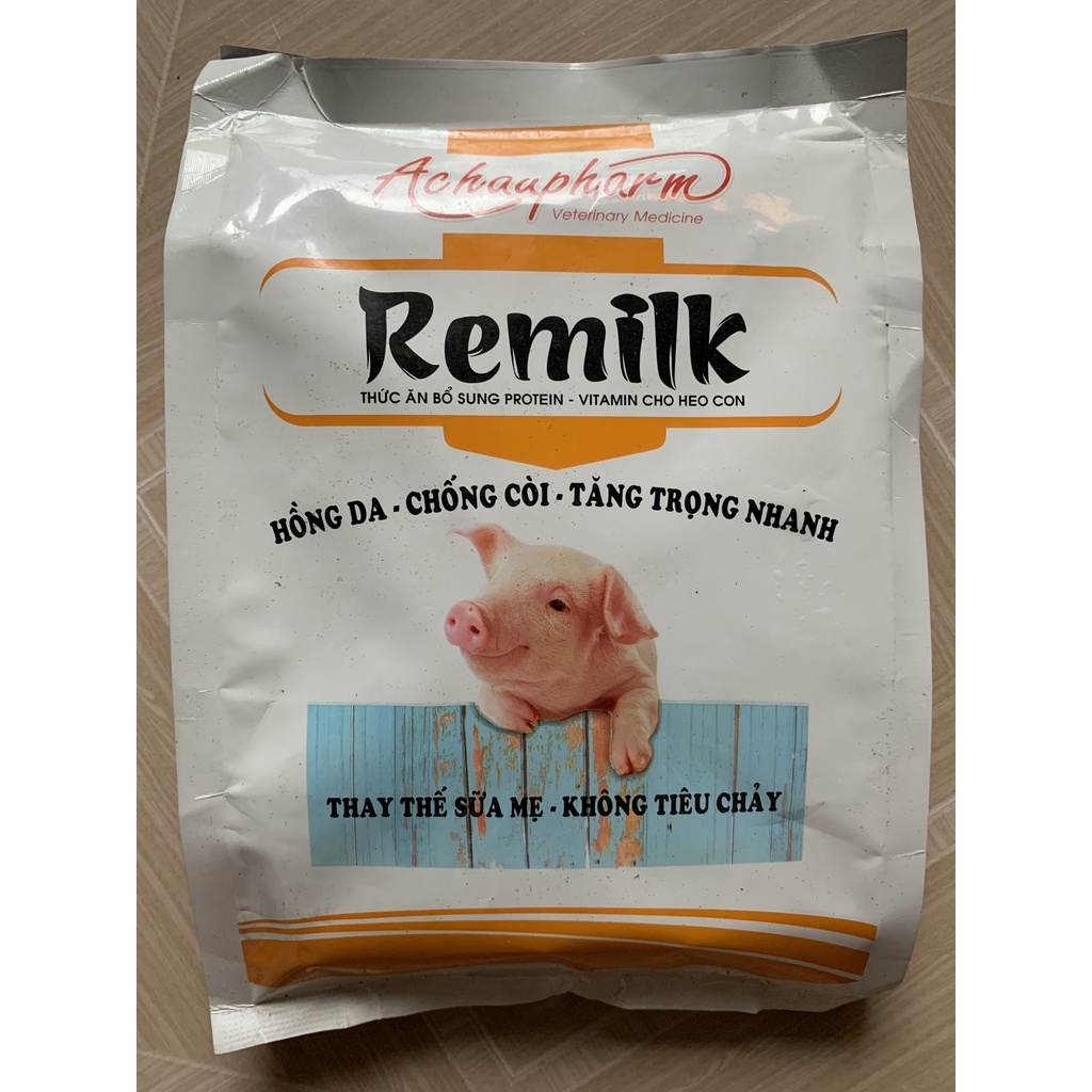 Remilk bổ sung protein và vitamin cho heo con - Hồng da, chống còi, thay thế sữa mẹ - Gói 500g