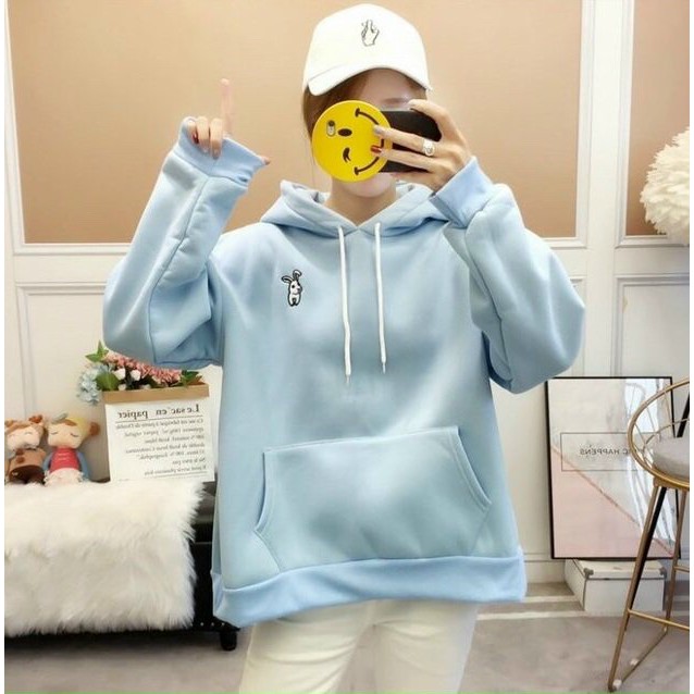 ÁO KHOÁC HOODIES NỮ TAI THỎ CỰC CUTE NHIỀU MÀU AO HOODIE FREE SIZE DƯỚI 60KG | BigBuy360 - bigbuy360.vn
