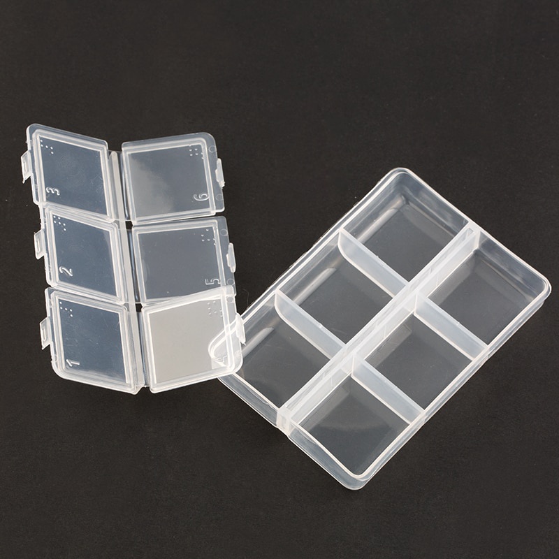 [Hàng mới về] Hộp Nhựa Trong Suốt Đựng Đá Trang Trí Móng Tay Nhiều Mẫu Tùy Chọn