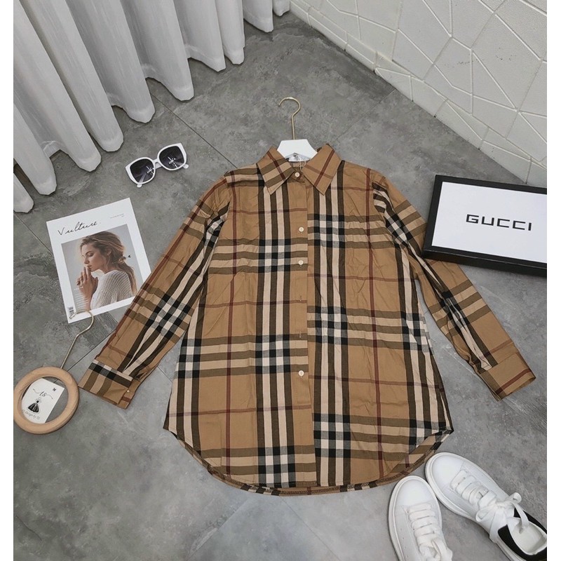 sơ mi kẻ dài tay