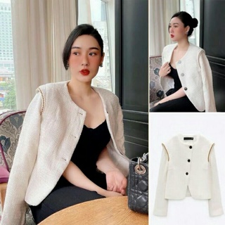 Áo dạ tweed zara tuồn cực sang