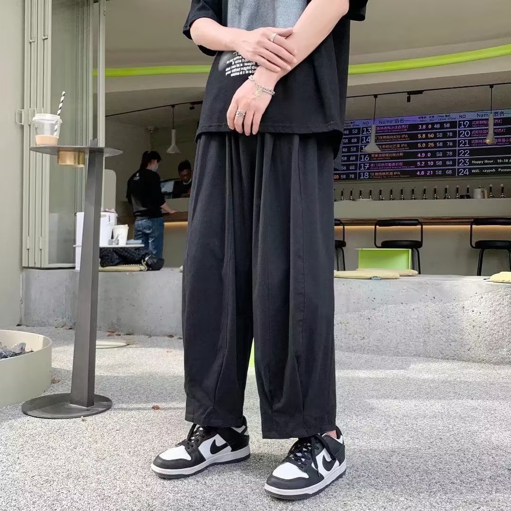 Quần harem Dáng Suông Rộng Lưng Thun Co Giãn Thời Trang Hàn Quốc Chất Lượng Cao Có size Lớn M-2XL Dành Cho Nam Giới