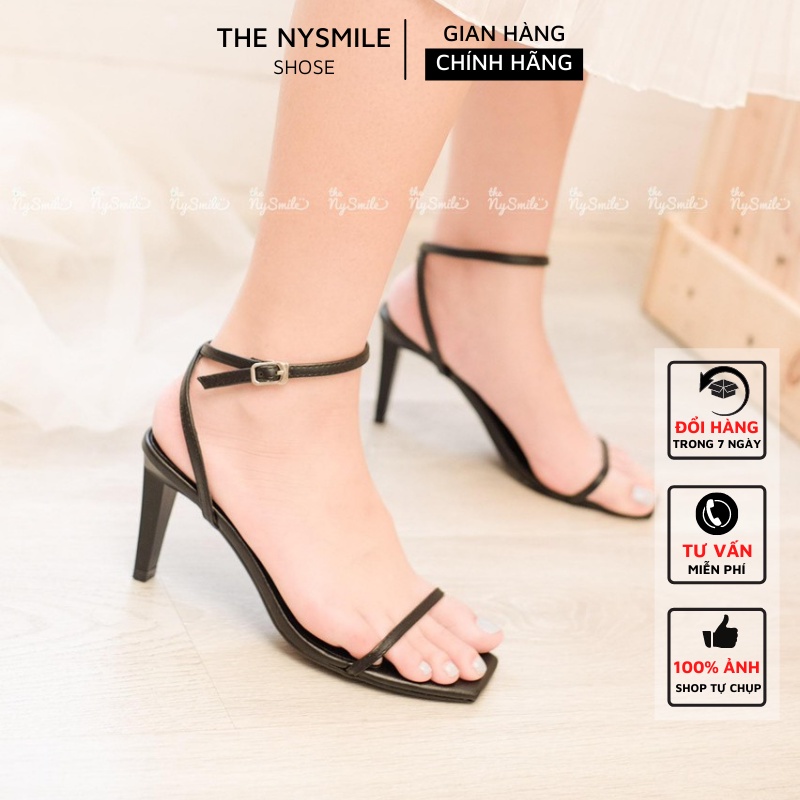 Giày cao gót quai ngang 7cm - THE NYSMILE - Gót nhọn công sơ quai mảnh - TALOR