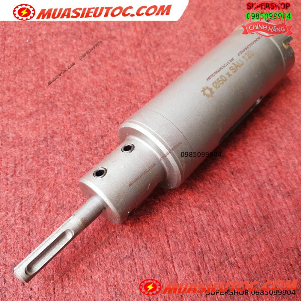 Mũi khoan rút lõi khoét tường gạch sâu Phi 50 x 120 mm không khoan bê tông, không khoan chế búa